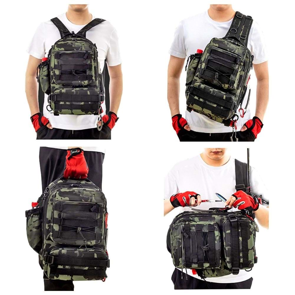 Sea Horse Explorer&Back Pack Spin Çanta Camo Black