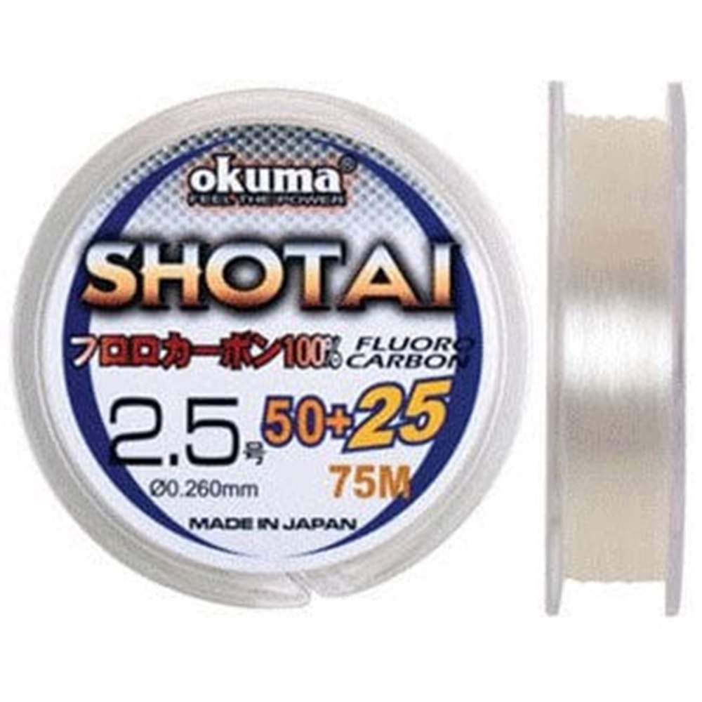 Okuma Shotai Fluorocarbon 75 mt 0,260 mm Misina