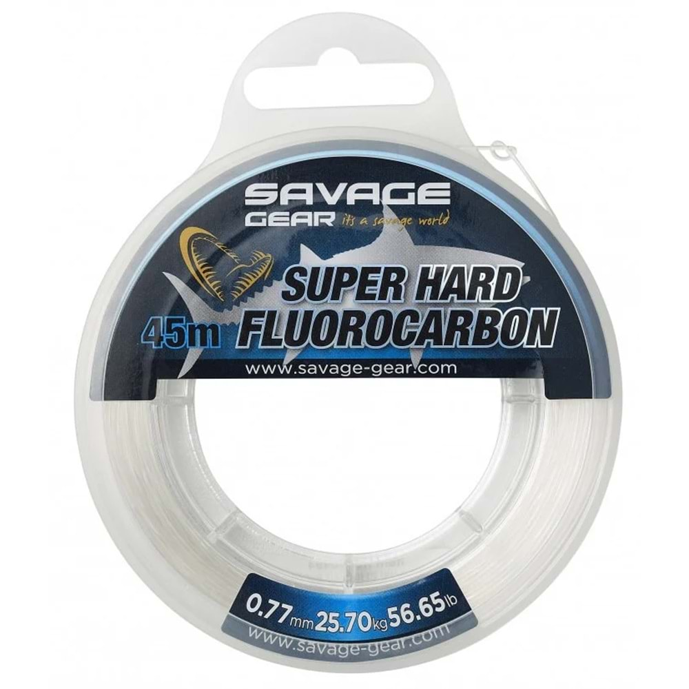 Savage Gear Super Hard Fluorocarbon 45 M 0.77 MM 25.70 KG 56.65 LB Clear