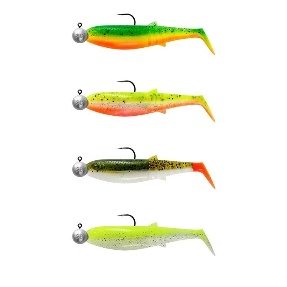 Savage Gear Cannibal Shad 6.8cm 3gr+5gr #1/0 Dark Water 4+4 Adet