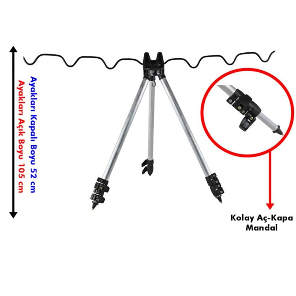 Kamış Ayağı Dörtlü Tripot HG285