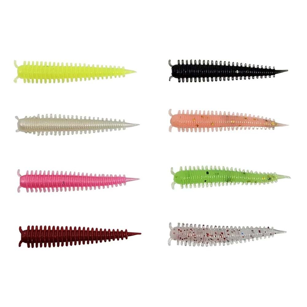 Kendo Zombie Worm Lrf Silikonu 4cm 8 Adet Mix Color