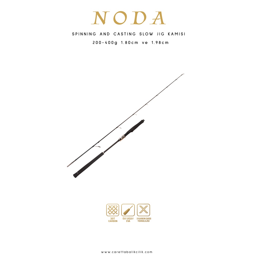 Caretta Noda 40-150 g 1.95 cm-2.05 cm Spinning Slow Jig Kamışı