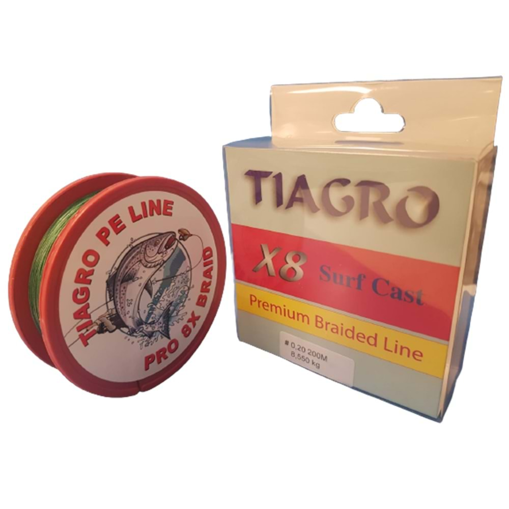 TIAGRO X8 200 M Surf Casting Premium Braided Line