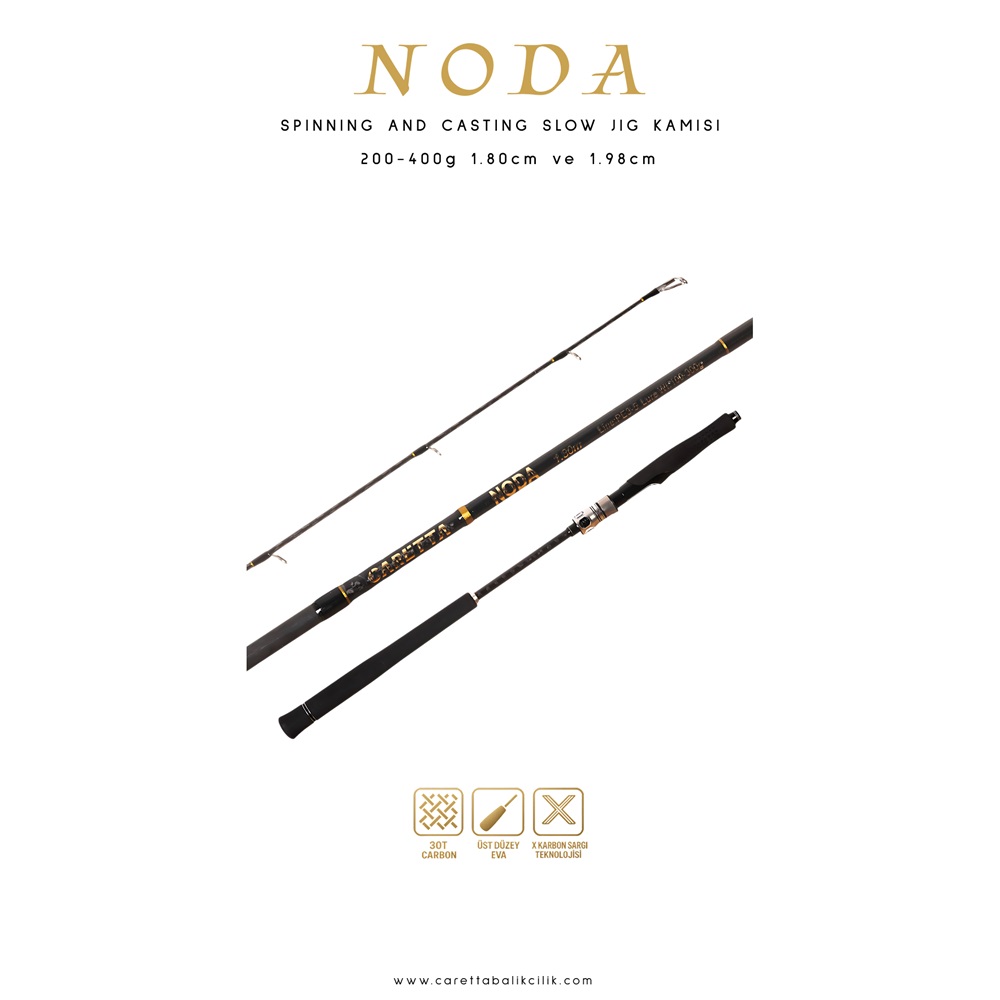 Caretta Noda 200-400 g 1.80 cm-1.98 cm Spinning Slow Jig Kamışı