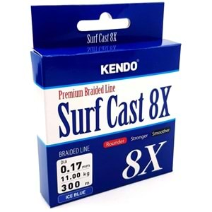 Kendo Surf Cast 8X Fighting 300 mt Örgü İp ( ICE BLUE)