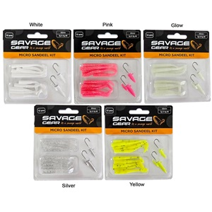 Savage gear Lrf Micro Sandeel Kit 12 Adet(1+1.5+5) Sahte Balık - White