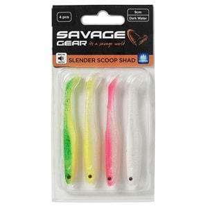 Savage Gear Slender Scoop Shad 9 cm 4 gr Dark Water Mix