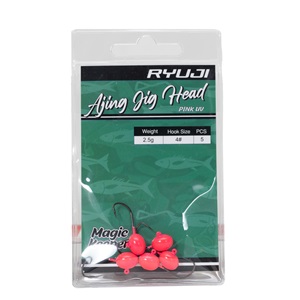 RYUJI AJING JIG HEAD PINK GLOW (5 ADET)