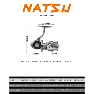 Caretta Natsu 2000 Ultra Light Carbon Olta Makinesi