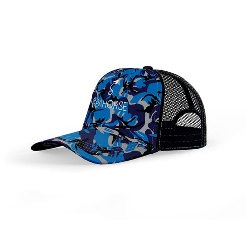 Sea Horse Ghost Blue Camo Şapka