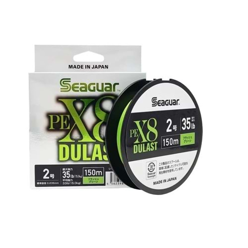 Seaguar Dulast PE 8 Örgü Spin İpi 150mt Flash Green