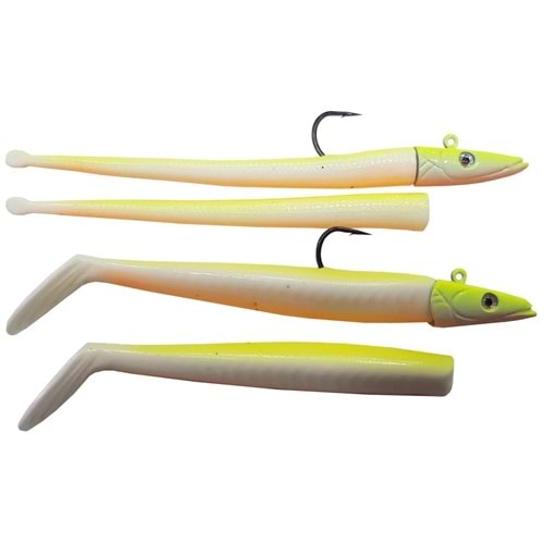 Savage gear Sandeel and Slug 10cm 10g 32-Lemon Back 4+2 Adet Suni Yem