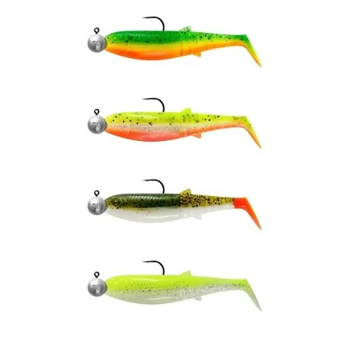 Savage Gear Cannibal Shad 6.8cm 3gr+5gr #1/0 Dark Water 4+4 Adet