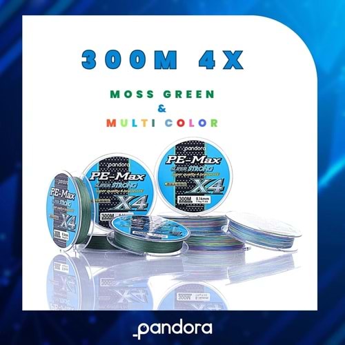 Pandora Pandora PE-Max 4X 300 Mt Multi Color İp Misina
