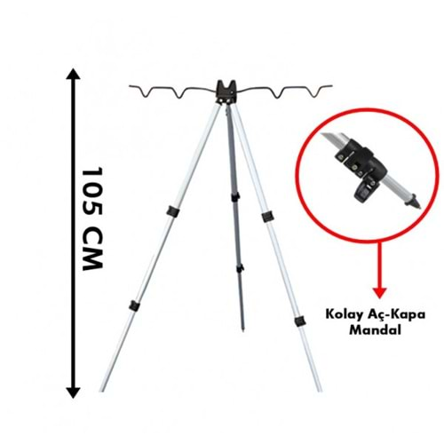 Kamış Ayağı Dörtlü Tripot HG285