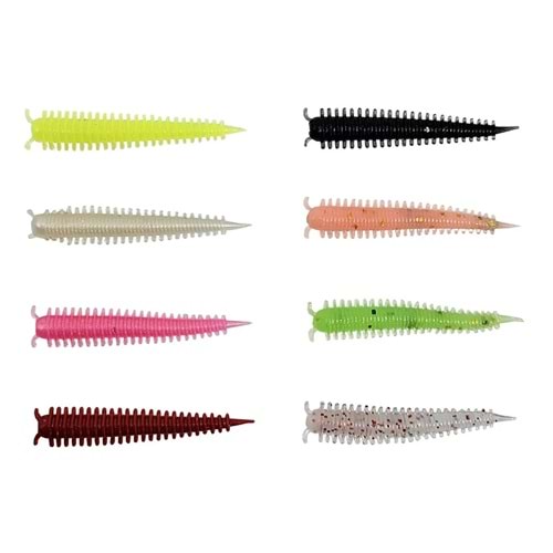Kendo Zombie Worm Lrf Silikonu 4cm 8 Adet Mix Color