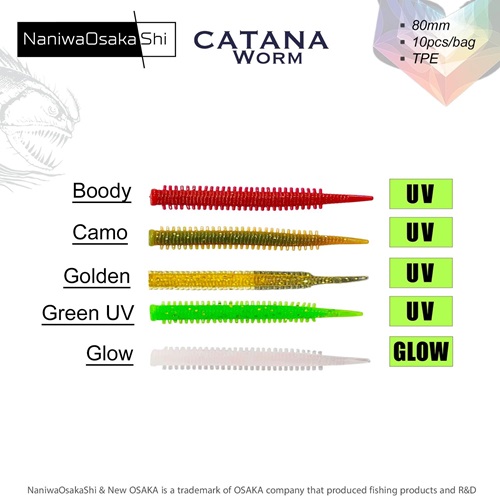 NaniwaOsakaShi Catana Worm 8cm 10Pcs