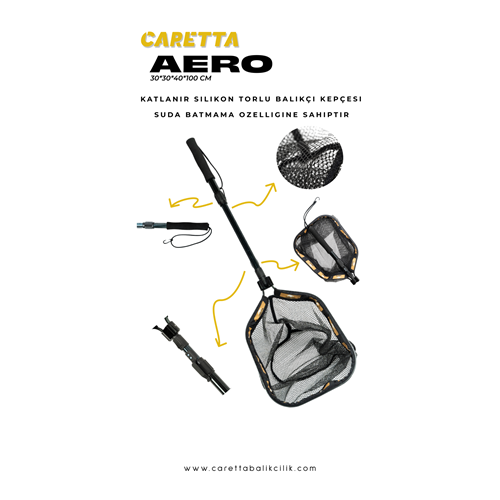 Caretta Aero Batmaz Silikon Torlu Balıkçı Kepçesi