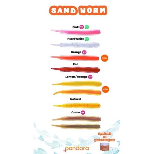 Perfect Soft Baits Sand Worm 7cm (Kavanozlu Ambalaj)