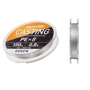 Gosen Answer Casting PE 8 Örgü Spin İpi 150mt Fine Silver Color