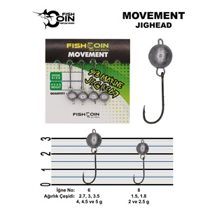 Fishcoin Movement Jighead 8-2.5 gr