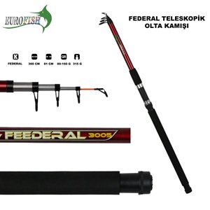 EUROFISH Federal 80-160g Teleskopik Kamış KIRMIZI